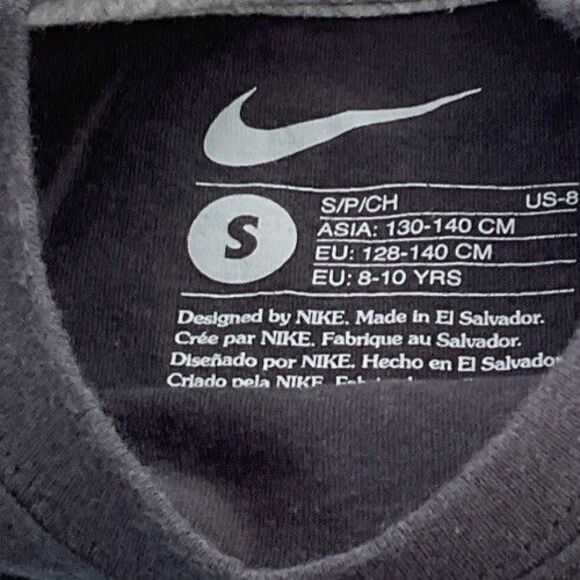 Girl's Nike Black Tank Blue Logo Tee and So. Tan Shorts Outfit Size 8 - Picture 7 of 14